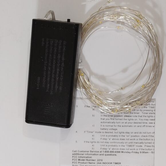 4-Pks 30-Count Battery-Operated Dewdrop Lights On Silver Wire W/ Built-In Timer - Picture 5 of 9